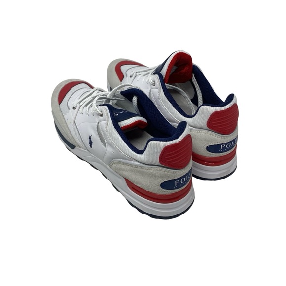 Polo Ralph Lauren Trackster 200 Sneakers Men’s Size 14 White, Blue & Red NWOB - Picture 8 of 12